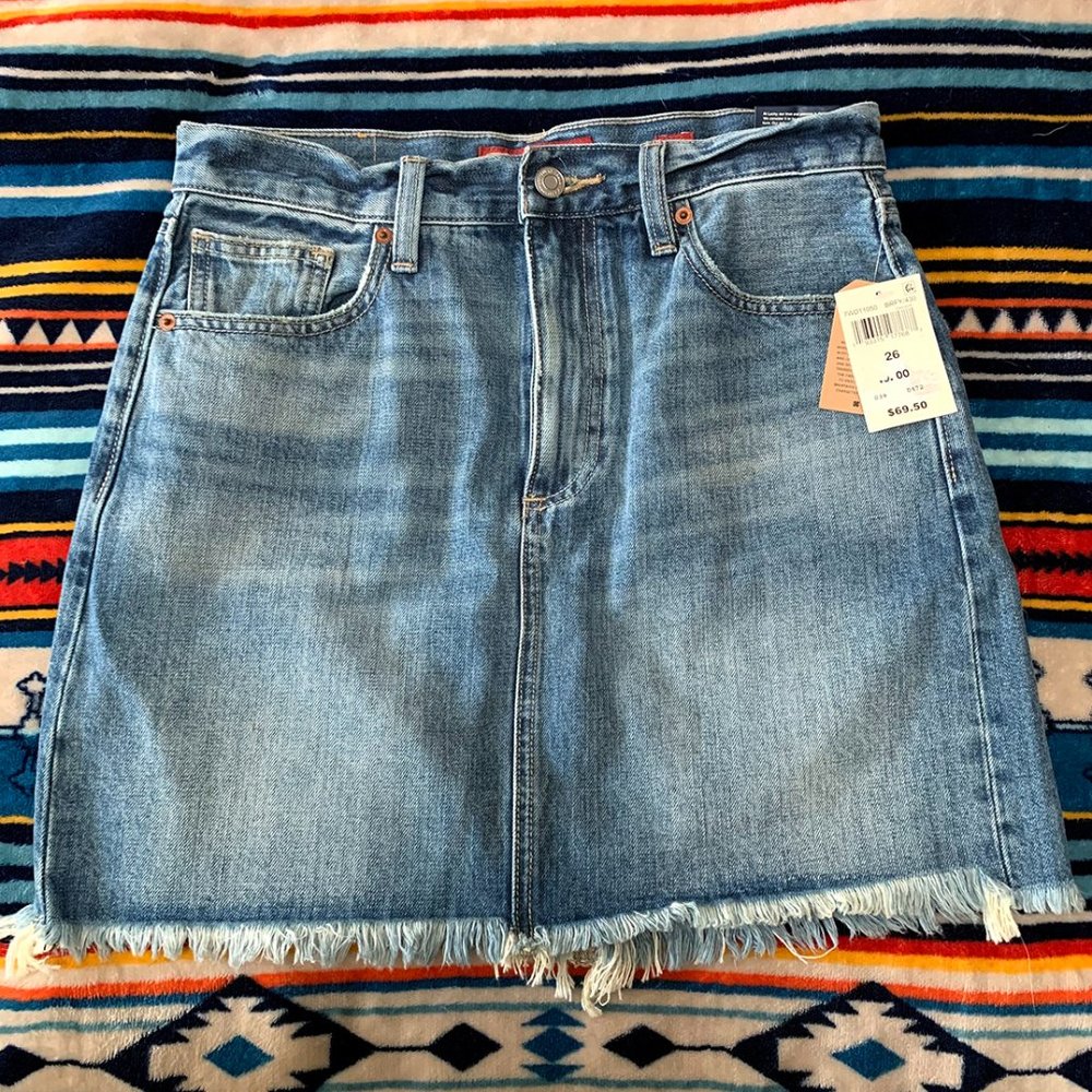 Lucky Brand Cut Off Denim Skirt
